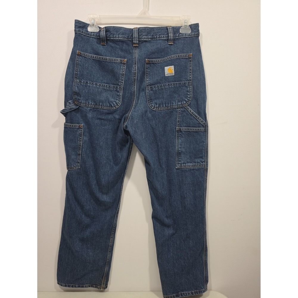 Carhartt Loose Fit Carpenter Jeans Mens 32x30 (Actual 34x30) Dark Stone Wash
